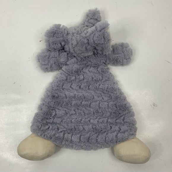 Demdaco Ellery Elephant Baby Lovey Security Gray Cream Rattle Shaggy Clutch - Picture 4 of 4